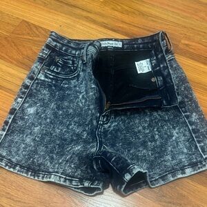 Cielo washed denim shorts high waist